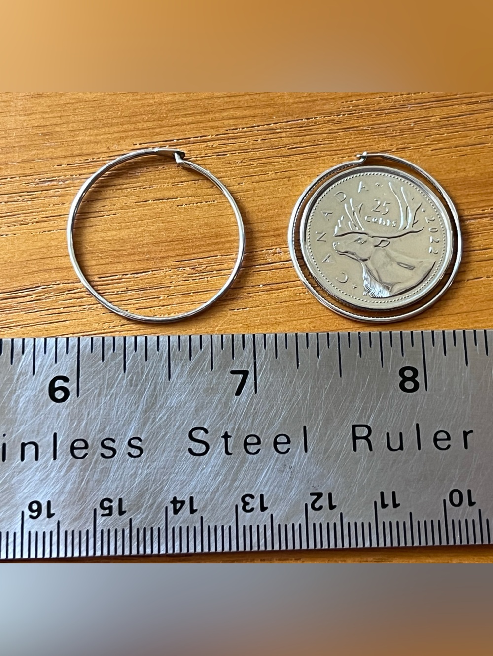 Silver Wire Hoops - Picture 3 of 6